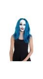 Enge Vrouw met Blauw Haar Masker Latex