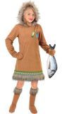 Eskimo Vissers Kostuum Meisjes Bruin