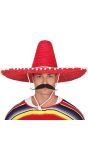 Extra Brede Sombrero Rood