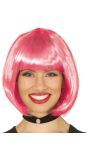 Felroze Boblijn Pruik Dames