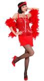 Flapper Jurk Rood Roaring Jaren 20