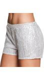 Flashy Pailletten Hotpants Zilver