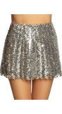 Flashy Pailletten Minirokje Zilver