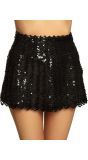 Flashy Pailletten Minirokje Zwart