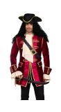 Fluwelen Rode Piraat Jake Kostuum Heren