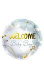 Folieballon Baby Boy Aquarel Blauw