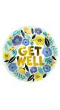 Folieballon Get Well met Bloemen