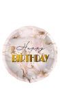 Folieballon Marmer Roze Birthday