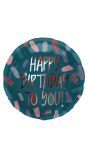 Folieballon Petrol Rosé Goud Birthday