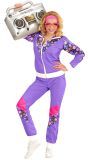 Fout Paars Trainingspak Vrouw 80's