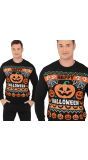 Foute Halloween Trui Pompoen Zwart