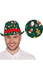 Foute Kerst Fedora Hoed Groen