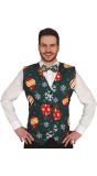 Foute Kerst Gilet Kerstballen Heren