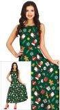 Foute Kerst Jurk Dames Lang Groen
