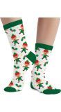 Foute Kerst Sokken Kind Kerst Elf Wit