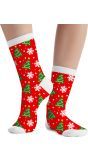 Foute Kerst Sokken Kind Kerstboom Rood