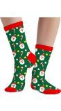 Foute Kerst Sokken Kind Kerstman Groen