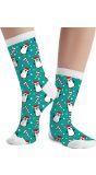 Foute Kerst Sokken Kind Pinguin Blauw