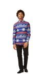 Foute Kerstblouse Opposuits Blauw
