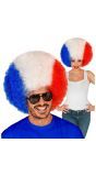 Franse Supporter Afro Pruik