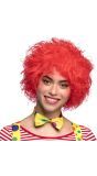 Frizzy Clown Pruik Rood