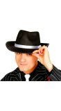 Gangster Fedora met Wit Lint
