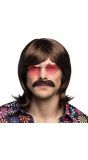 Gary Hippie Pruik met Snor