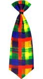 Geblokte Clown Stropdas