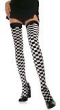 Geblokte Kousen Zwart Wit