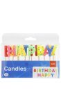 Gekleurde Happy Birthday Taartkaarsjes