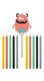 Gekleurde Kaarsjes met Monster Bash