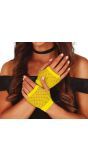 Gele 80's Visnet Handschoenen
