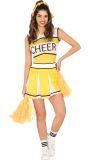Gele Cheerleader Outfit Volwassenen