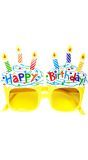 Gele Happy Birthday Bril
