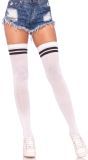 Geribbelde Sportieve Kniekousen Wit