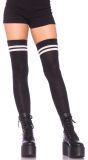 Geribbelde Sportieve Kniekousen Zwart