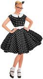 Gestipt Jurkje Zwart Wit Dames 50's