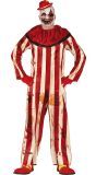 Gestreepte Horrorclown Kostuum