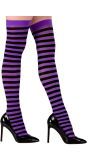 Gestreepte Kniekousen Dames Neon Paars