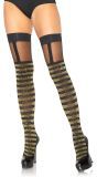 Gestreepte Kousen Zwart Goud