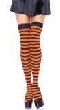 Gestreepte Kousen Zwart-Oranje