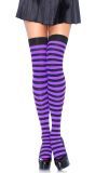 Gestreepte Kousen Zwart-Paars