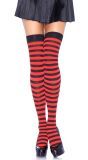 Gestreepte Kousen Zwart-Rood
