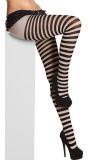 Gestreepte Panty Dames Zwart Wit