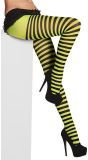 Gestreepte Panty Neon Groen