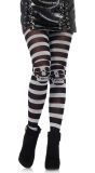 Gestreepte Schedel Panty
