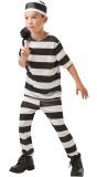 Gevangene Kostuum Zwart Wit Gestreept Kinderen
