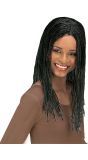 Gevlochten Zwarte Pruik