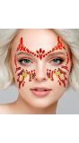 Gezichtsjuwelen Duivel Rood