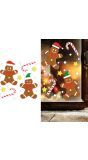 Gingerbread Gel Raamstickers Kerst